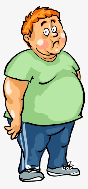 Man Male Fat - Fat Man Cartoon Png