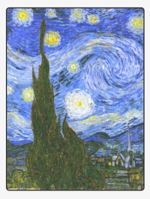 Van Gogh Starry Night Tree Blanket - Van Gogh Starry Night