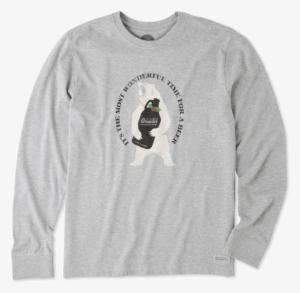 Men's Wonderful Time For A Beer Long Sleeve Crusher - Sweatshirt