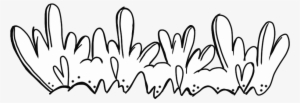 Grass Clipart Doodle - Black And White Grass Clip Art