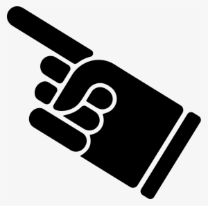 Hand With Extended Pointing Finger Comments - Mano Señalando Icono