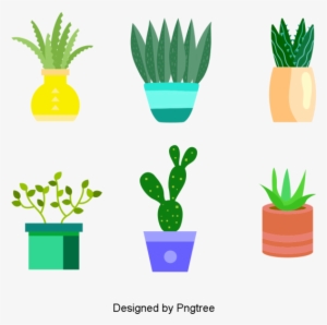 Cartoon Hand-painted Simple Flower Pot Flower Design, - Design