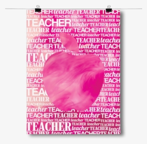 Apple Silhouette - Inspired Posters Apple Silhouette - Pink Watercolor