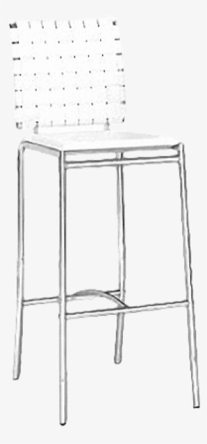 Criss Cross White Bar Stool