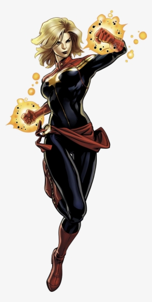 Captain Marvel Portrait Art - Captain Marvel No Background