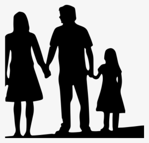 Free Family Silhouette Clip Art 19 4 Person Family - Family Cartoon Black And White