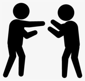 Criminal Fighting With A Person Vector - People Fighting Icon