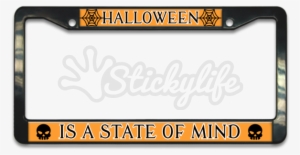 Halloween State Of Mind License Plate Frame - Vehicle Registration Plate