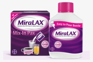 Close Up Product Image Of Miralax Bottle And Box - Miralax Laxative Powder Mix-10 Single Dose Sachets