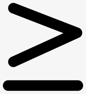Is Equal To Or Greater Than Symbol Comments - Greater Than Symbol Png