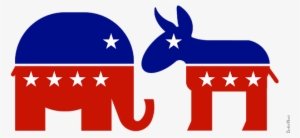Republican Elephant And The Democrat Donkey