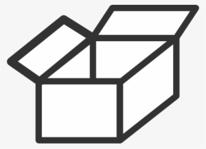 Small Box Outline Clipart - Empty Box Clipart Black And White