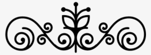 Floral Curves And Swirls Design Vector - Curve Black And White Design