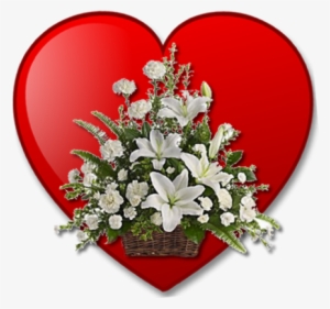 Peaceful White Lilies Sympathy Basket