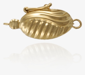 Oval Pearl Clasps With Swirl Design And Safety Lock - Locket