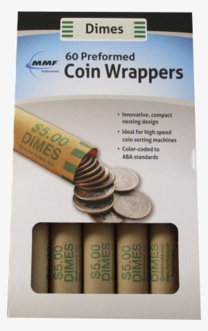 Mmf Nested Preformed Coin Wrappers 60 Pkg Dime 216063