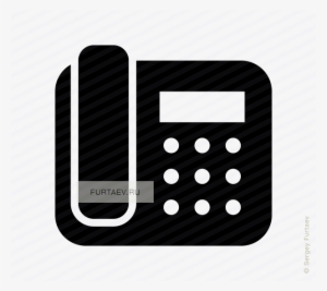 Vector Icon Of Push-button Telephone - Push Button Phone Icon