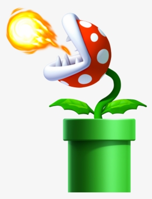 Venus Fire Trap Orig - New Super Mario Bros. U Wall Stickers (small)