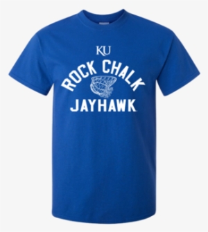 Ku Rock Chalk Jayhawk Basketball Swish Gildan Tee Shirt - Trička Pro Elektrikáře