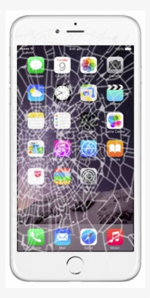 Broken Iphone Png - Cracked Iphone 6 Png