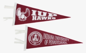 Pennant, Full Hawk Or Iup Seal - Indiana University Of Pennsylvania Pennant