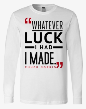 "luck" Chuck Norris Quote Long Sleeve - Official Ncaa Villanova University Wildcats Vu 1842