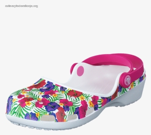 Women's Crocs Crocs Karin Clog W White/floral - Crocs Floral Karin Clog