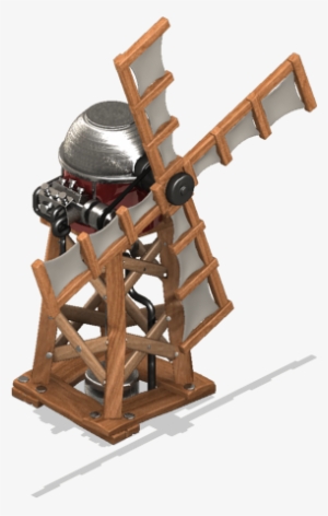 Silver Windmill - Wood