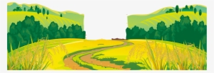 Windmill Farm Landscape - Farm Field Cartoon Png