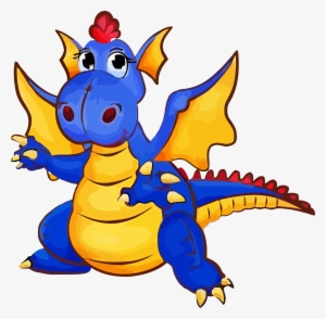 Blue Dragon Onesie Clipart Png - Cartoon Dragon