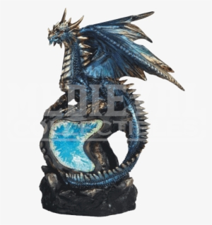 Blue Dragon On Geode Led Statue - Light-emitting Diode