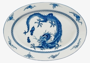 Mottahedeh Blue Dragon Oval Platter