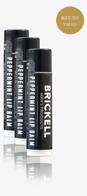 Natural Lip Balm For Men - Brickell Men's No Shine Lip Balm For Men, 0.15 Oz,