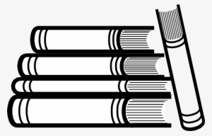 Free Stack Of Books Png - Book Stack Clipart Black And White