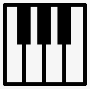 Piano Keyboard Keys Silhouette - Key