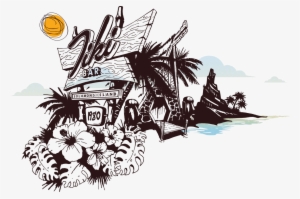 Tiki Clipart Black And White
