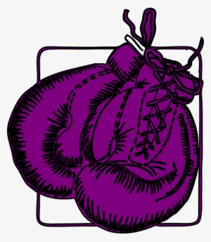 Boxer Clipart Box Glove - Purple Boxing Glove Transparent