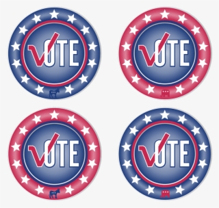 Icon Button Internet Vote Election Republi - Four Vote Buttons Round Ornament