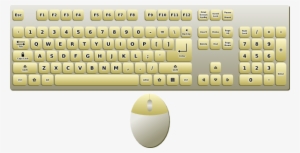 Keyboard And Mouse Clipart - Keyboard Top Down View