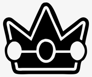 Vector S Crown Smash Bros Series Icon By - Princess Peach Crown Black And White