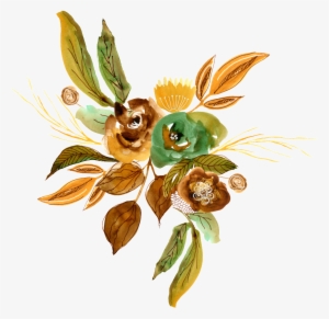 Brown Watercolor Flower Png Transparent - Portable Network Graphics