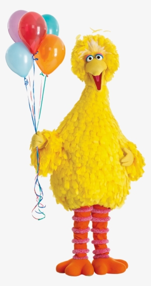 Big Wishes For Big Bird Today Is His Birthday - Big Bird With Balloons