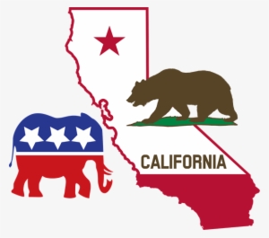 Elephant California Bear - California Flag Star