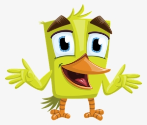 Bird Green Charming Beak Big Beak Eyes Hel - Love Long Weekends