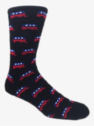 Black/usa Gop Elephants - Sock