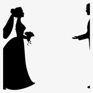 Black Groom Clipart 1 Source - Bride Silhouette