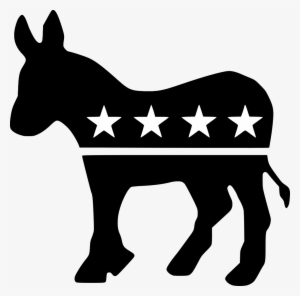 Democrats Donkey Black - Democratic Party Logo Black And White