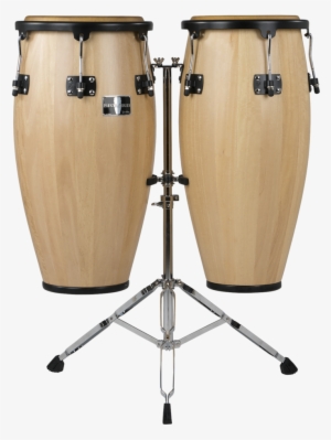 Gon Bops Fiesta Conga Set With Dual Conga Stand Natural