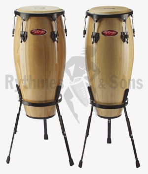 Stagg Pair Of Natural Varnished Congas - Stagg Congas