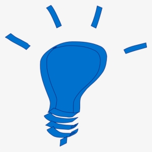 Blue Light Bulb Clip Art - Lightbulb Clipart No Background